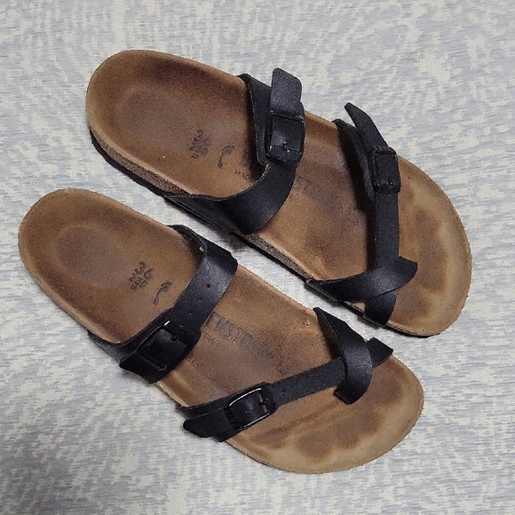 Birkenstock Black Birko Flor Mayari Sandals 36N - Picture 1 of 5